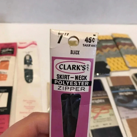 NEW Vintage Lot Ric Rick Rack Edging Zig Zag Trim Wrights Edge Tape Zippers Lot - Picture 6 of 13